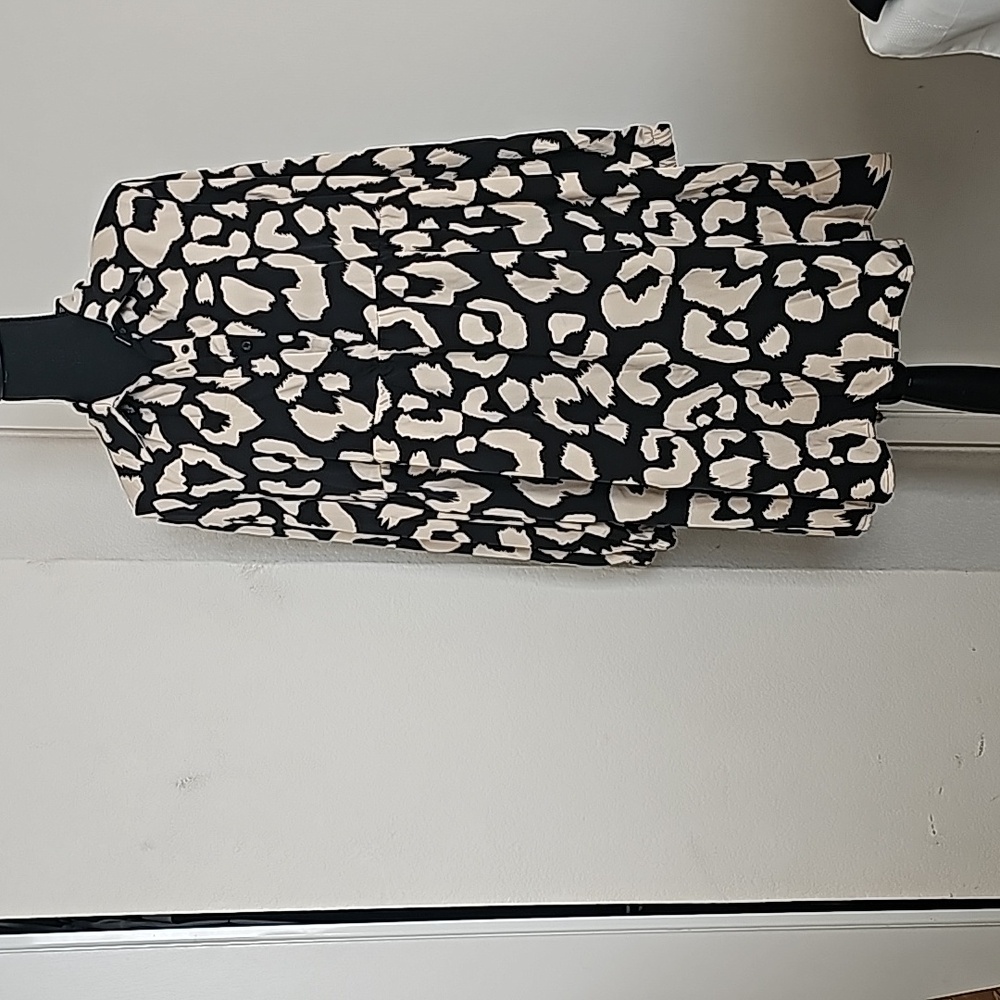 NWT black and cream printed dress